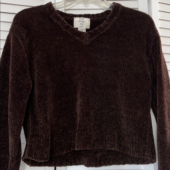 One Step Up CHENILLE Cropped Sweater S - Picture 6 of 11